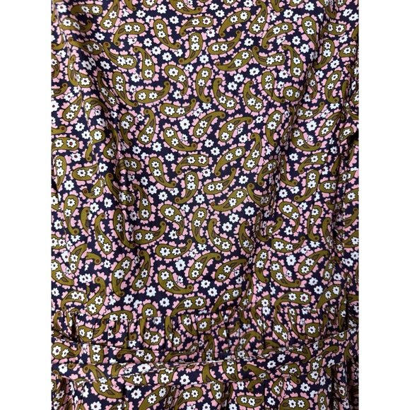 Boden Tiered Floral Paisley Print Tie Waist Shirtdress 6L DO346 NWT - Picture 11 of 14